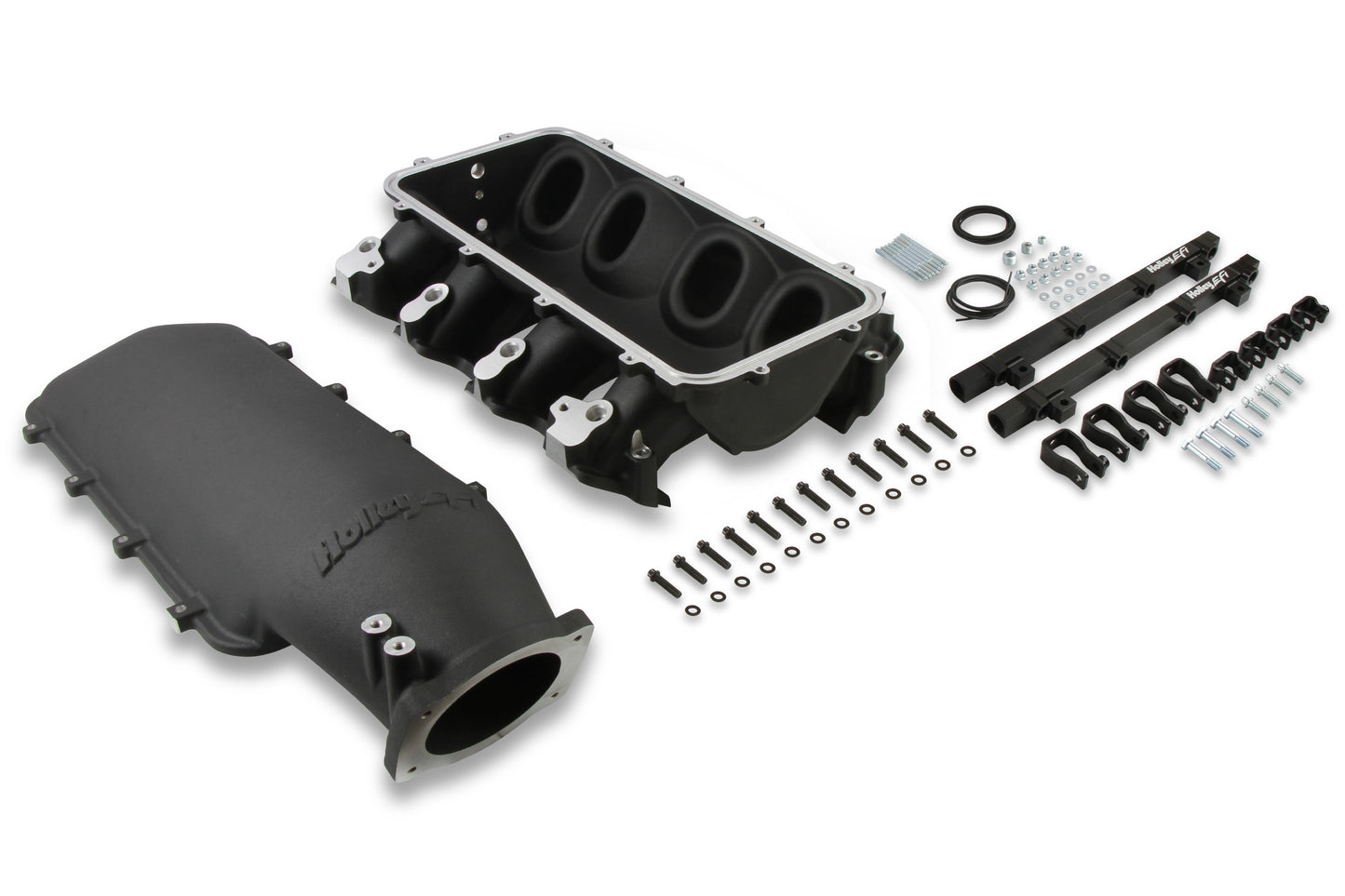 Holley Lo-Ram Manifold Kit Single Injector- Black - GM LS3/L92