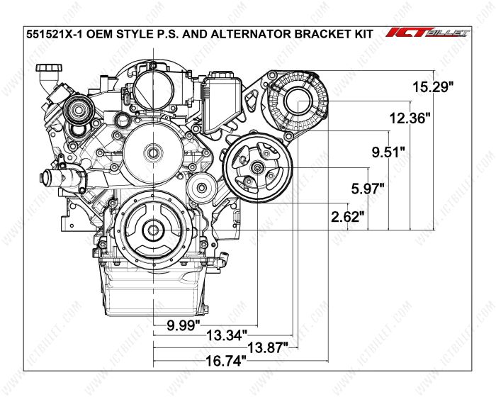 LS Truck - Alternator / Power Steering Pump Bracket Kit