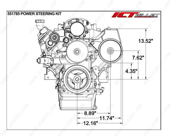 LS Truck Power Steering Bracket Kit Swap 5.3L 6.0L 4.8L (LS1 Camaro PS Pump)