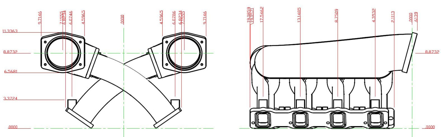 Sniper EFI Fabricated Intake Manifold Dual Plenum 102mm GM LS3/L92, and Fuel Rail Kit