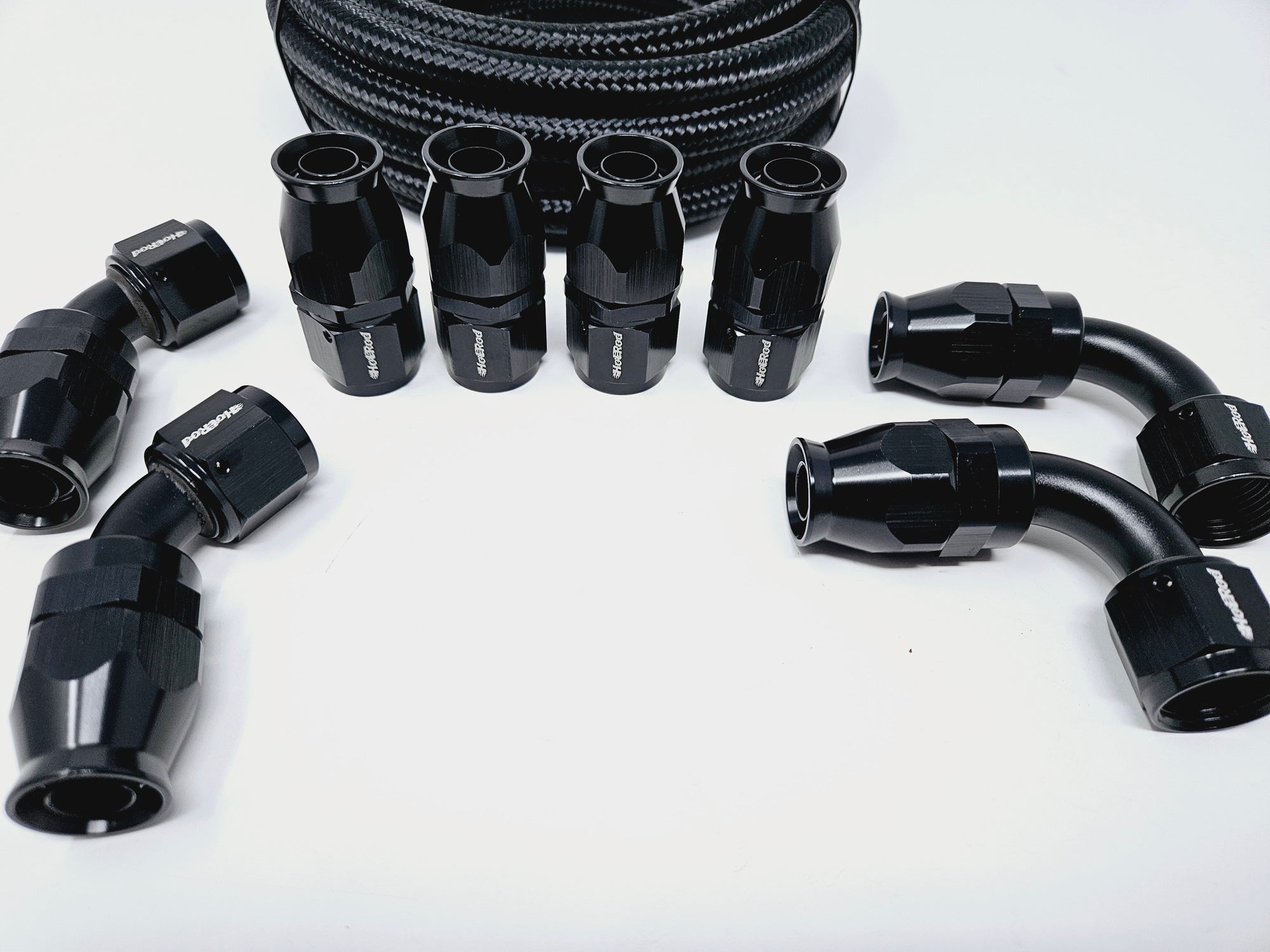 AN-6 Nylon Braided PTFE hose and 8 AN Fittings Bundle Deal