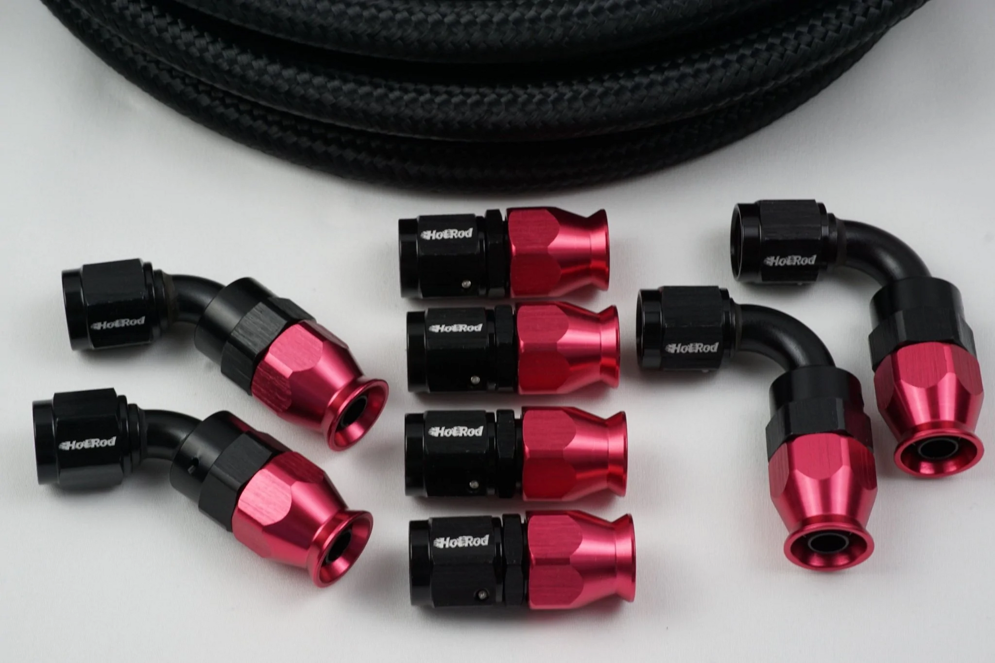 AN-6 Nylon Braided PTFE hose and 8 AN Fittings Bundle Deal