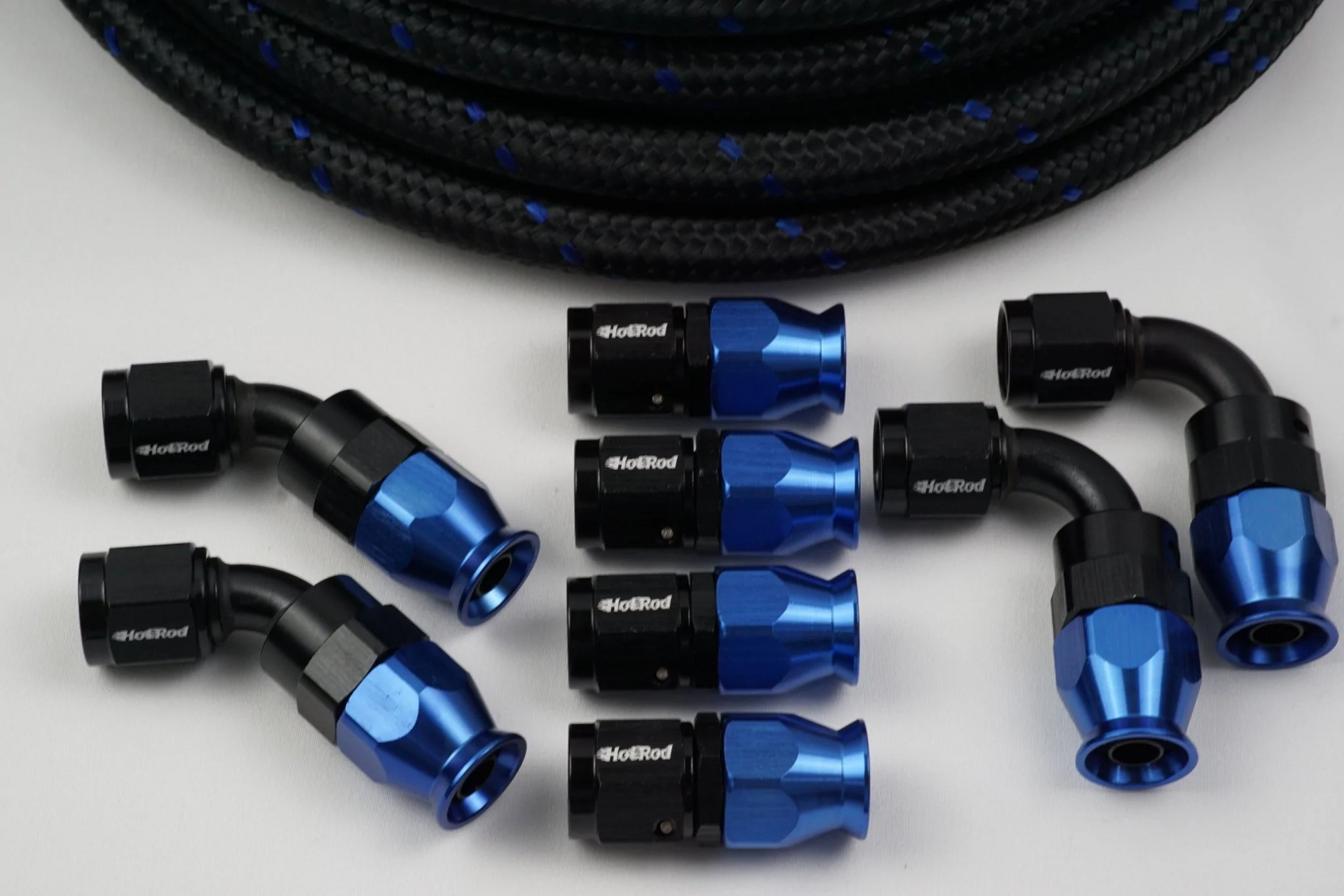 AN-6 Nylon Braided PTFE hose and 8 AN Fittings Bundle Deal
