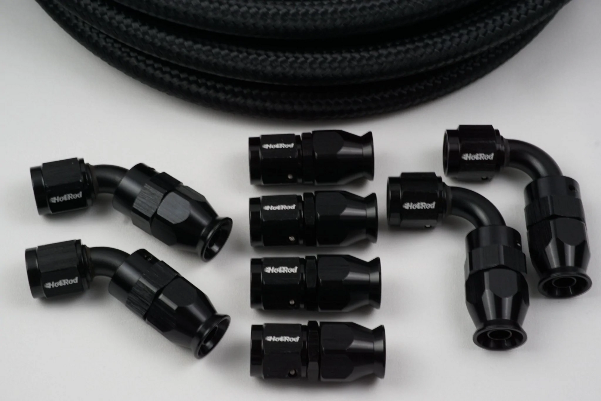 AN-6 Nylon Braided PTFE hose and 8 AN Fittings Bundle Deal