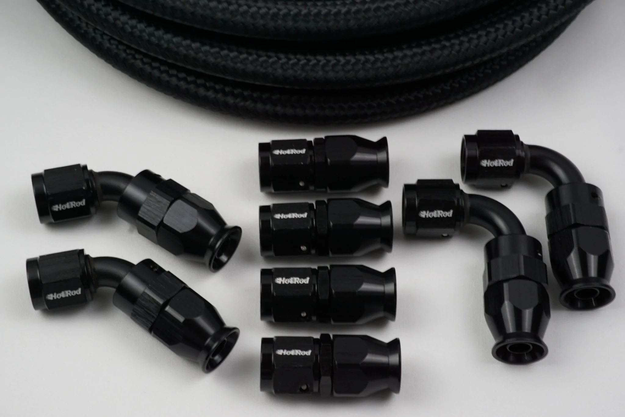AN-10 Nylon Braided PTFE hose and 8 AN Fittings Bundle Deal