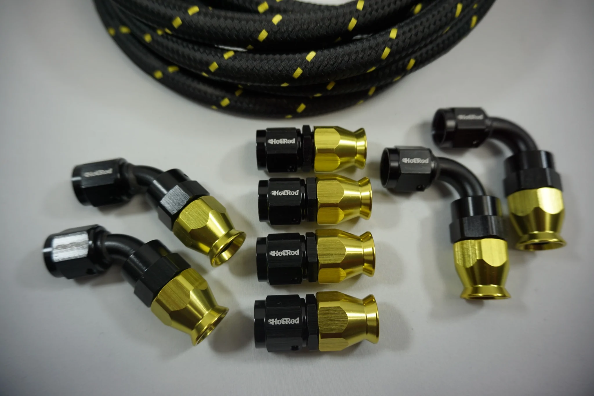AN-10 Nylon Braided PTFE hose and 8 AN Fittings Bundle Deal