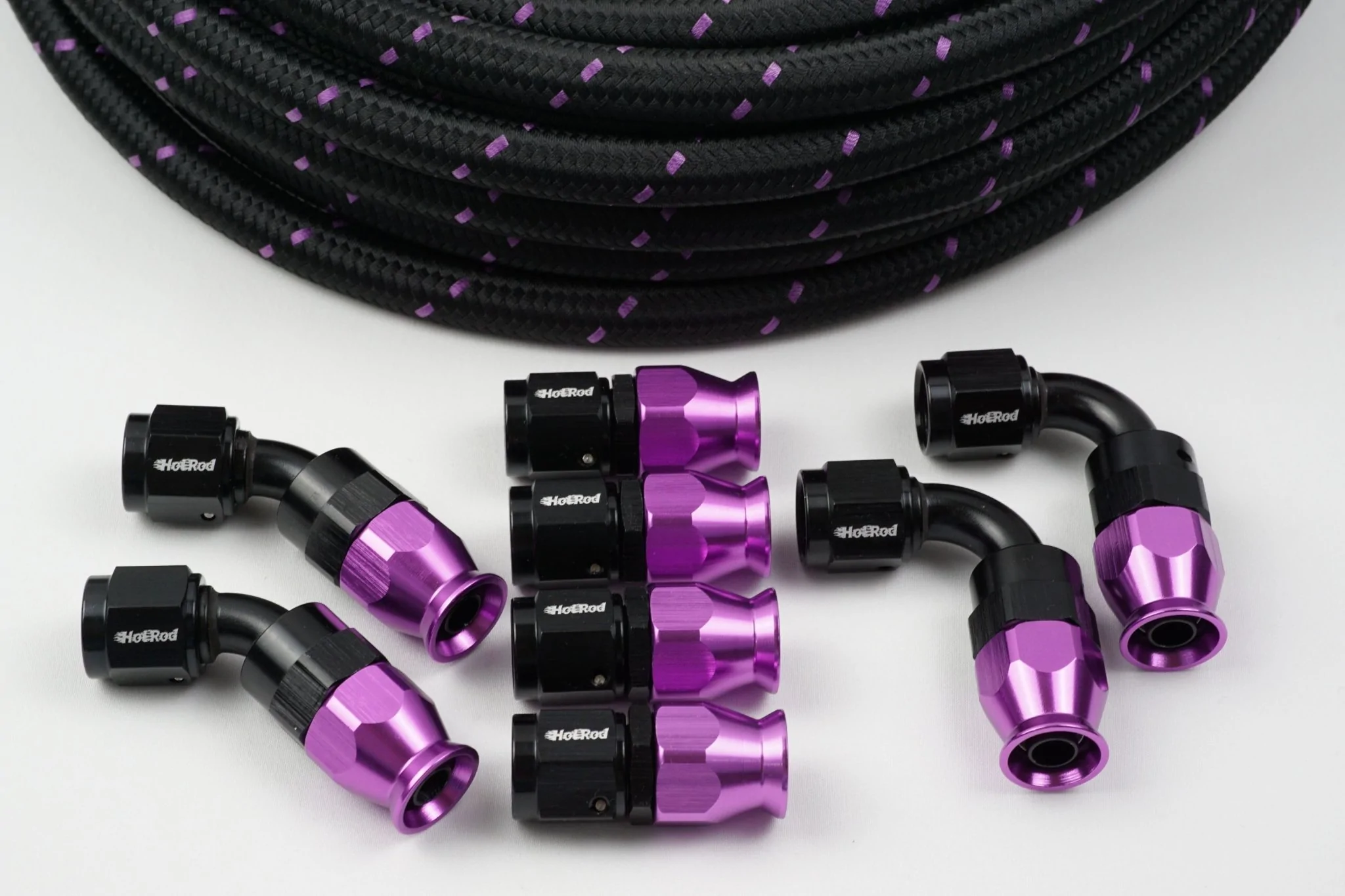 AN-10 Nylon Braided PTFE hose and 8 AN Fittings Bundle Deal