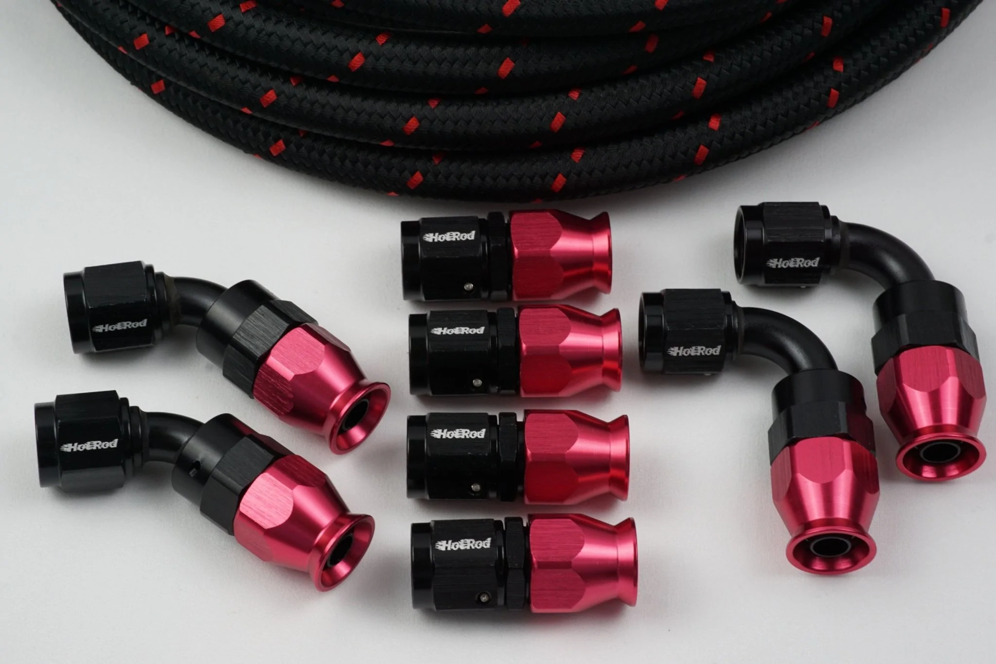 AN-10 Nylon Braided PTFE hose and 8 AN Fittings Bundle Deal