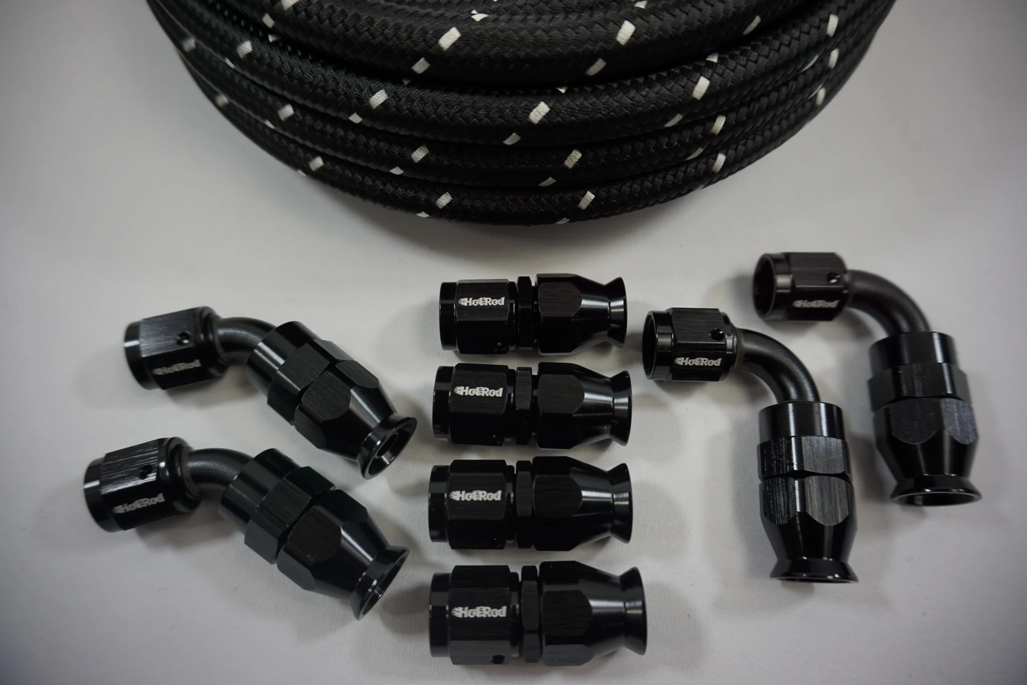AN-10 Nylon Braided PTFE hose and 8 AN Fittings Bundle Deal