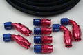 AN-10 Nylon Braided Hose & 8 10 AN fittings bundle - Hot Rod fuel hose by One Guy Garage